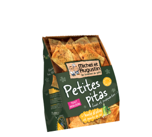 Paquet de biscuits apéritif Petites pitas fines et craquantes Michel et Augustin